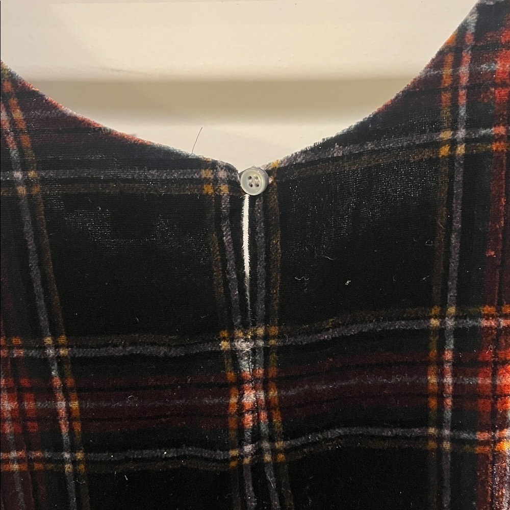 NWT J. Crew Velvet Tank Top Stewart Tartan plaid women’s holidays party lined - Picture 10 of 12